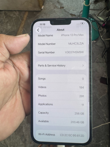 13 pro max By pass អេក្រង់ សុិន មាន Scan ថ្ម100% តួរ 98%
