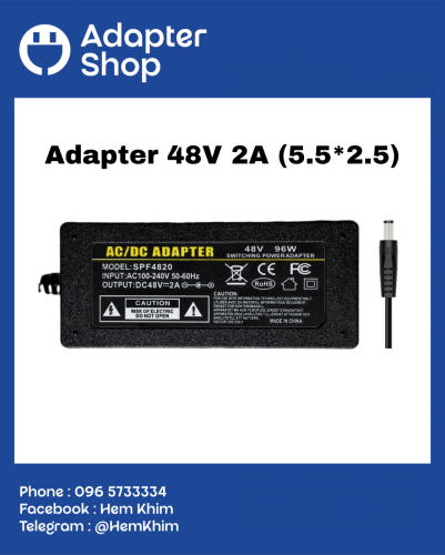 Adapter 48V 2A (5.5*2.5)