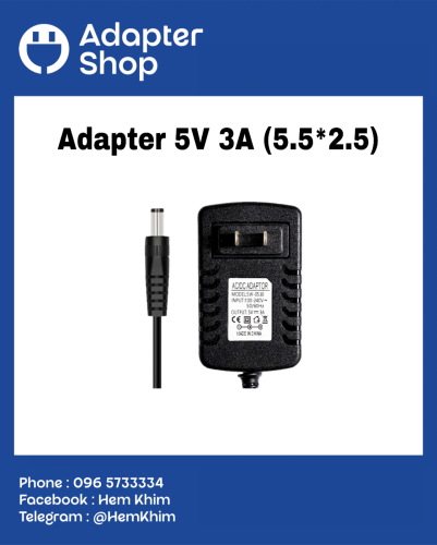 Adapter 5V 3A (5.5*2.5)
