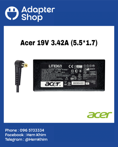 Adapter Acer 19V 3.42A 65W (5.5*1.7)