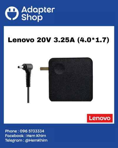Adapter Lenovo 20V 3.25A 65W (4.0*1.7) Grade A+