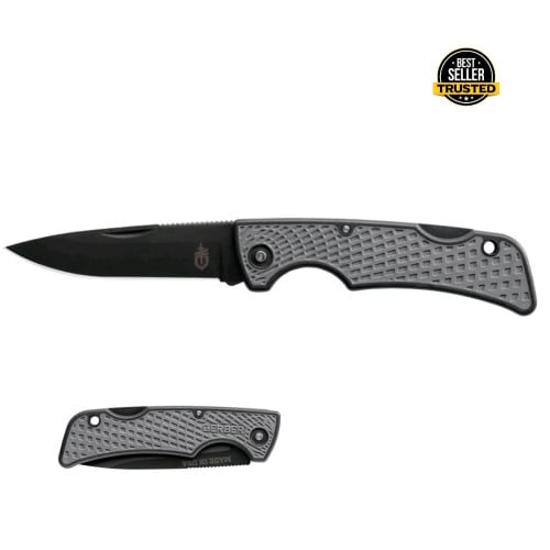 Gerber US1 Folding Knife – 2.6" Black Blade, GFN Handle, Lockback (31-003040)