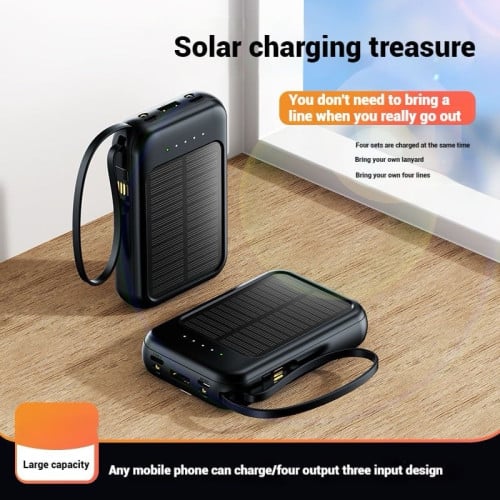 SOLAR POWER BANK BUILT IN WITH CABLE 10000mAh