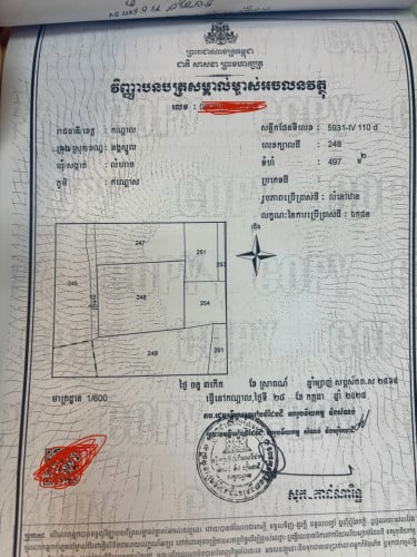 ដីដីលក់ប្លឹងរឹងមិនជាប់ធនាគារនៅអង្គស្នួល 20000$ ចចារ