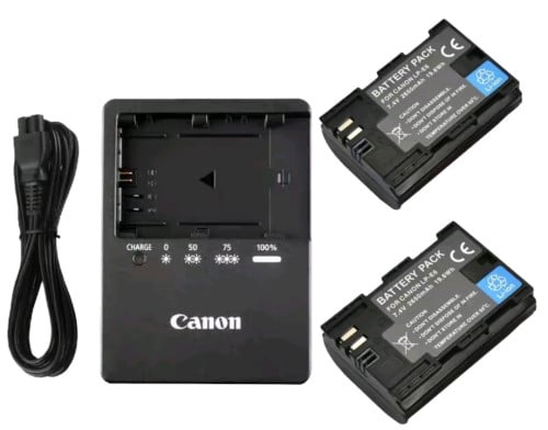 ថ្មថ្មី Canon LP-E6, E17, E12, R10, E8