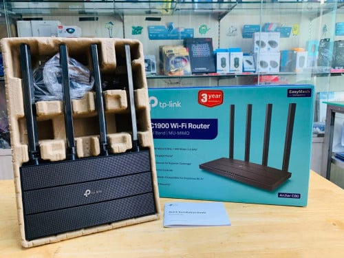 - Wireless Router AC1900 Gigabit C80 Anten4 ទើបចូលស្តុកថ្មី ថ្មីប្រអប់ អីវ៉ាន់មាននៅក្នុងស្តុក