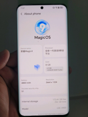 Honor Magic 4 ram 8 storage 256, 5G , CH