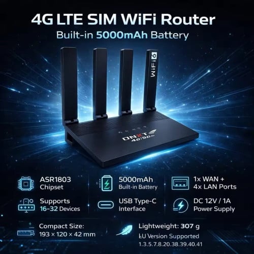 ដុំ WiFi ចល័តប្រើថ្ម គុណភាពខ្ពស់ ធានាថាដើលឿន 10