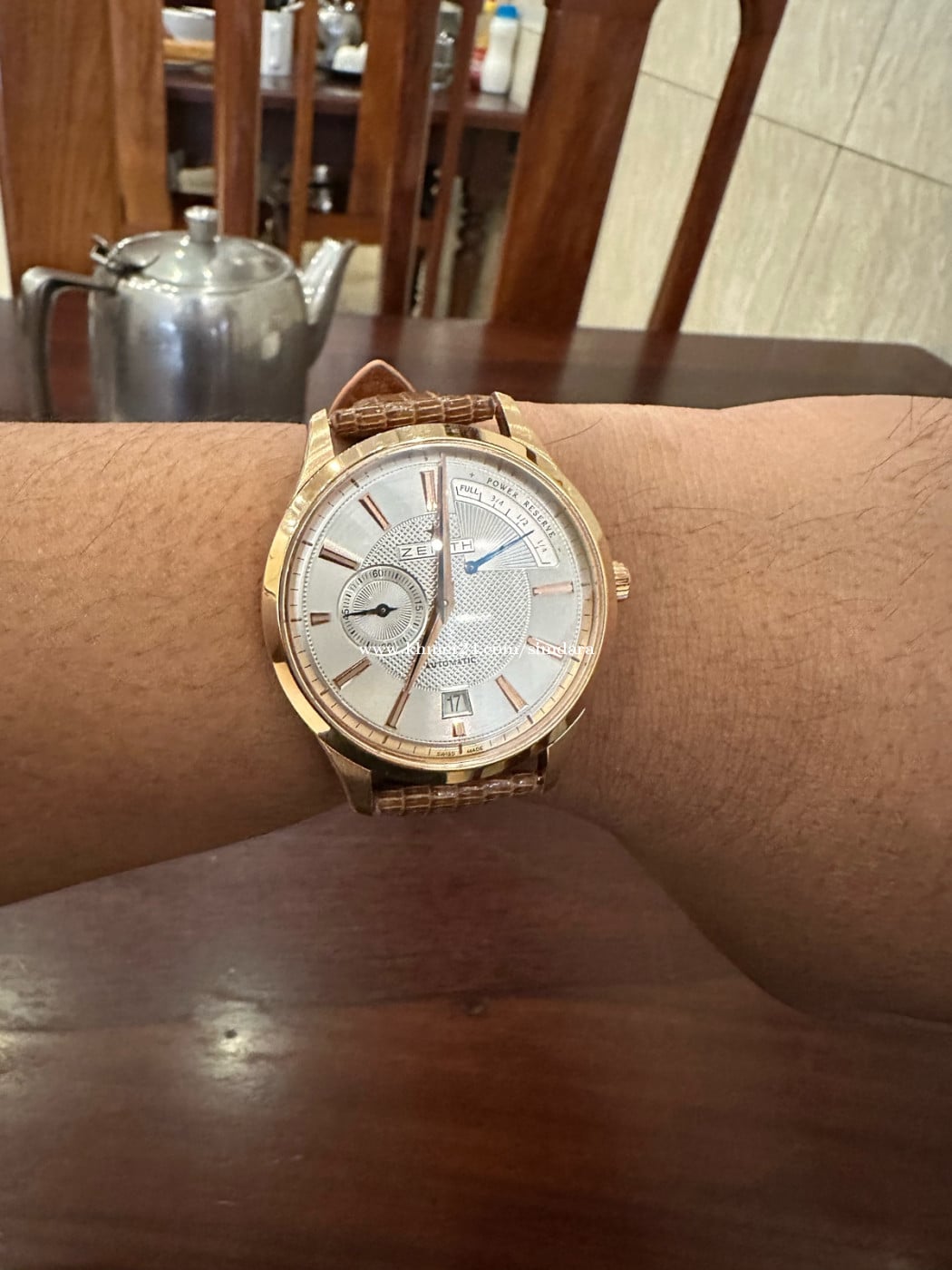 Zenith Captain Power Reserve rose gold មុខ 40mm
