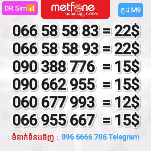 លេខប្រពន្ធ័ Metfone