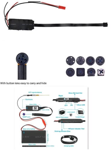 hidden camera, voice recorder and door alarm