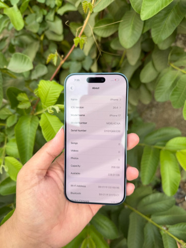 iphone 17 sky blue 256g ZA 755$