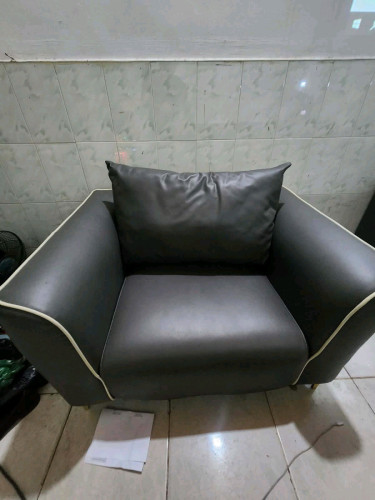 Leather couch and 2 love  150. Brand New
