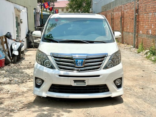 TOYOTA ALPHARD 2012 Hybrid Full Option ពណ៌ស ក្នុងខ្មៅ
