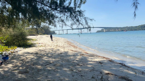 我有一块地,就在市中心,紧邻海滩,现在低价出售