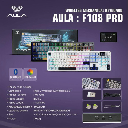 Keyboard Gaming brand Aula ទើបចូលស្តុកថ្មី ថ្មីប្រអប់ អីវ៉ាន់មាននៅក្នុងស្តុក បងៗ មានការធានា1ឆ្នាំពេញ