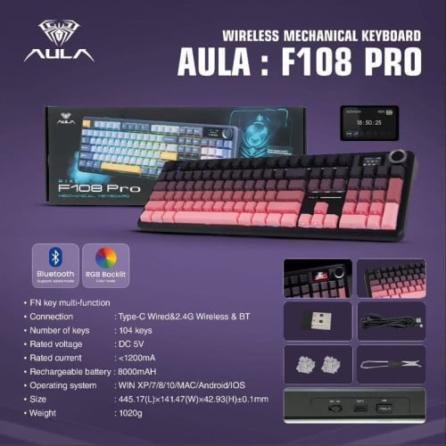 Keyboard Gaming brand Aula ទើបចូលស្តុកថ្មី ថ្មីប្រអប់ អីវ៉ាន់មាននៅក្នុងស្តុក បងៗ មានការធានា1ឆ្នាំពេញ