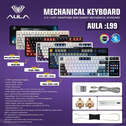 Keyboard gaming brand Aula L99 ទើបចូលស្តុកថ្មី ថ្មីប្រអប់ មានការធានា1ឆ្នាំពេញ 📩