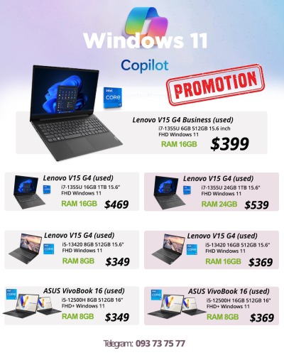 Lenovo V15 Business - i5-13420H 16GB 512GB 15.6" FHD = $369