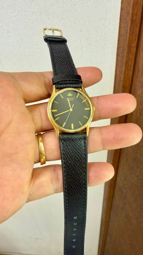 Original Rare Vintage SEIKO Galaxy Quartz Dress Watch Black Dial SGP 1983 - (Condition 90%)