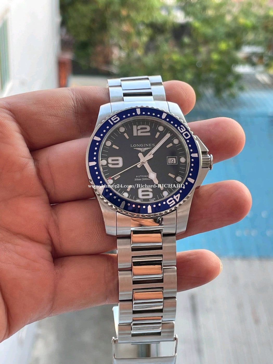 Longine Hydro Conquest Sunray Blue Dial and Blue Bezel for Sale