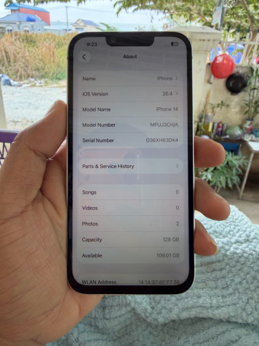 IPhone 14 Code CH/A 128GB តួស្អាត98%