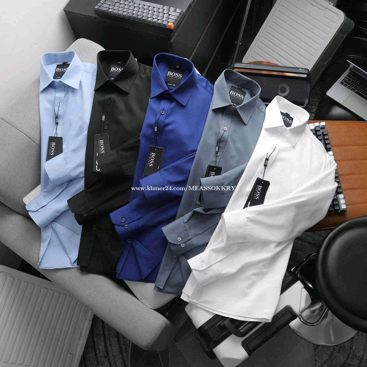 អាវក្រណាត់ហ្វ្រេន boss and LV size M L XL 2XL 3XL 45kg-100kg