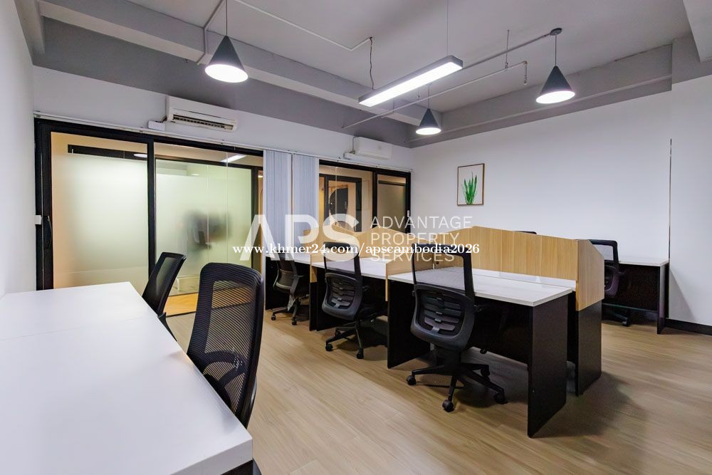 30 sqm- Service Office for Rent - On Monivong Blvd, BKK2