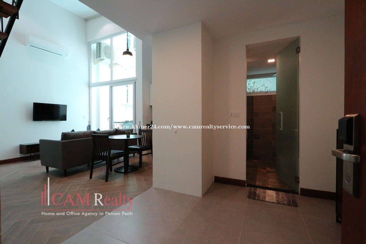 Duplex style 1 bedroom serviced apartment for rent in Russian Market area