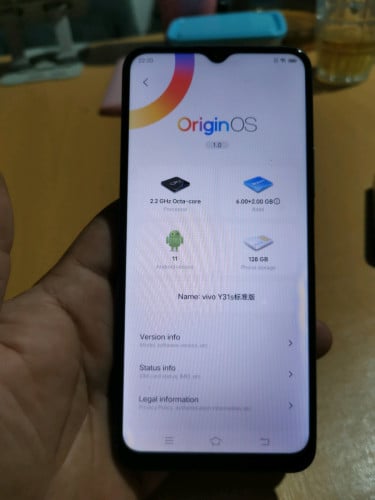 សៀមរាប លក់ Vivo Y31s Ram6g rom 128g ដានស្ពរស្ទើសំបក