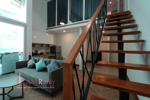 Duplex style 1 bedroom serviced apartment for rent in Russian Market area