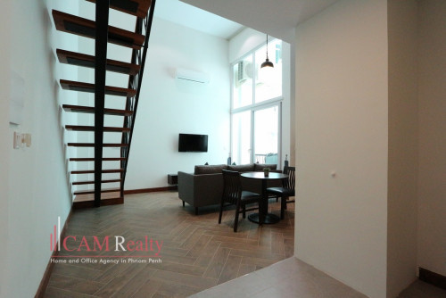 Duplex style 1 bedroom serviced apartment for rent in Russian Market area