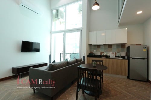 Duplex style 1 bedroom serviced apartment for rent in Russian Market area