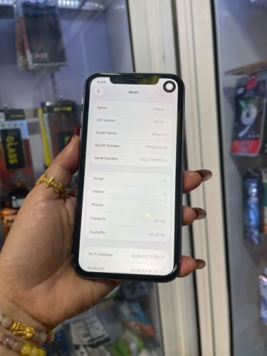 iPhone 11/64GB/LLថ្ម91%តួរស្អាតសុីនសានុំ(ធានា១ខែលើម៉ាសុីន)