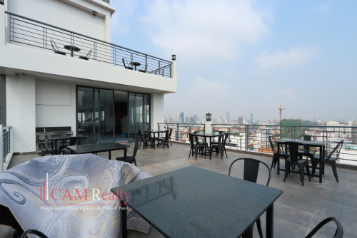 Modern style studio serviced apartment for rent in Tonle Basak