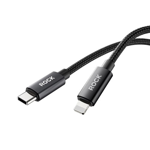 Rock type-C to lightning PD 27W metal braided