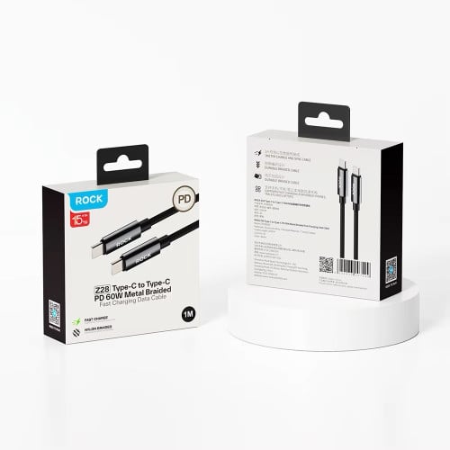 Rock type-C to lightning PD 27W metal braided