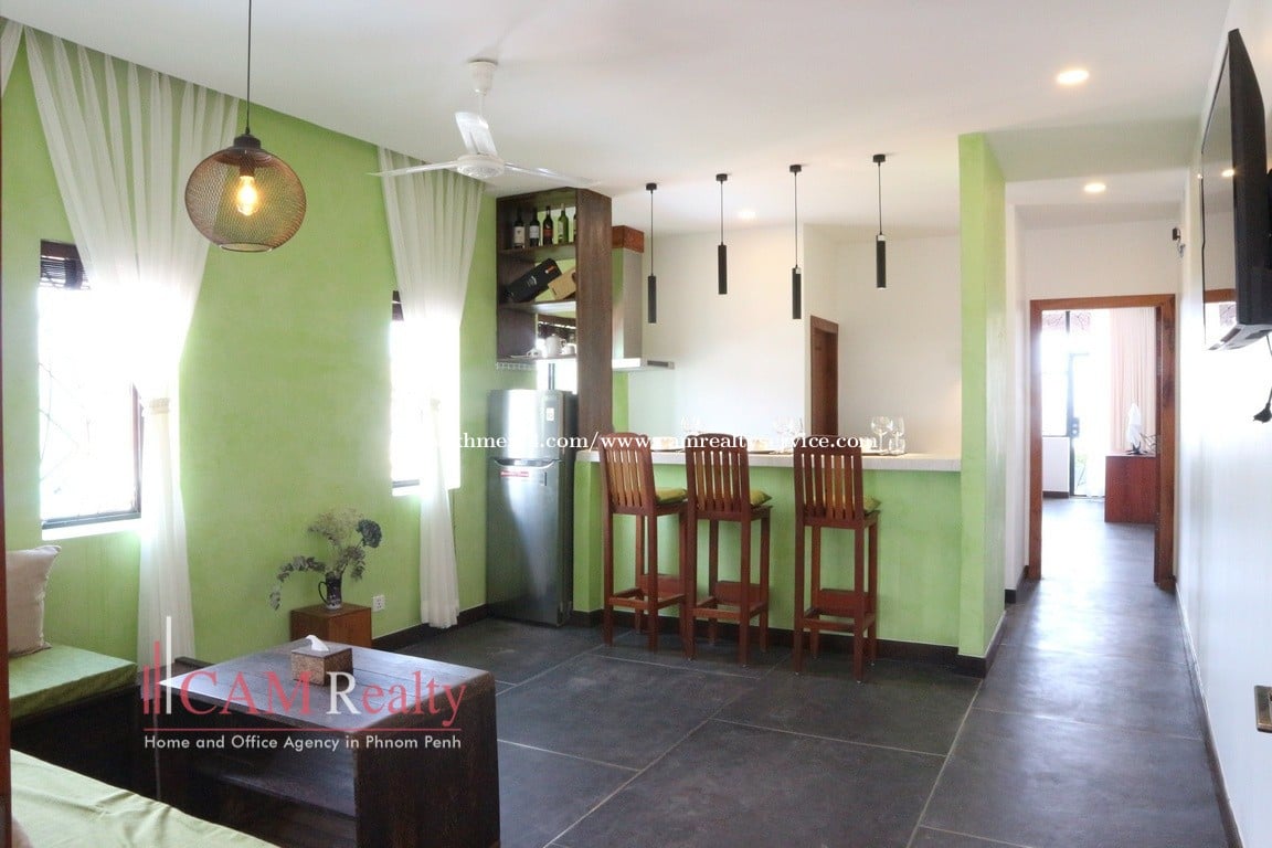 Western style 1 bedroom serviced apartment for rent in Russian Market
