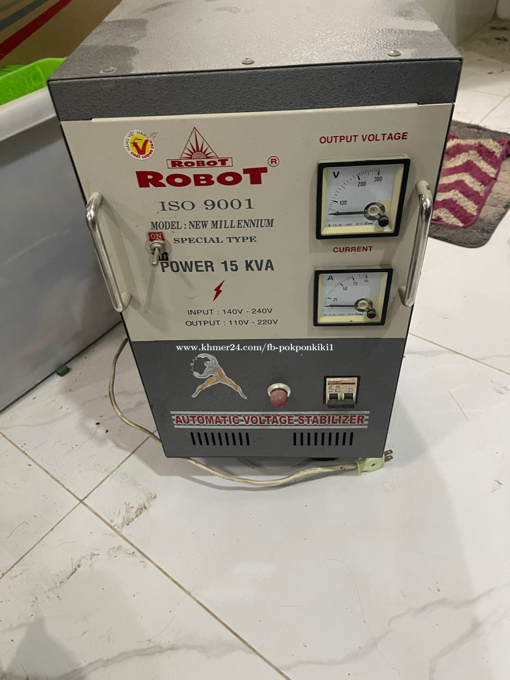 អូតូវ៉ុល15kva ROBOT price $230.00 in Prey Sa, Dangkao, Phnom Penh ...