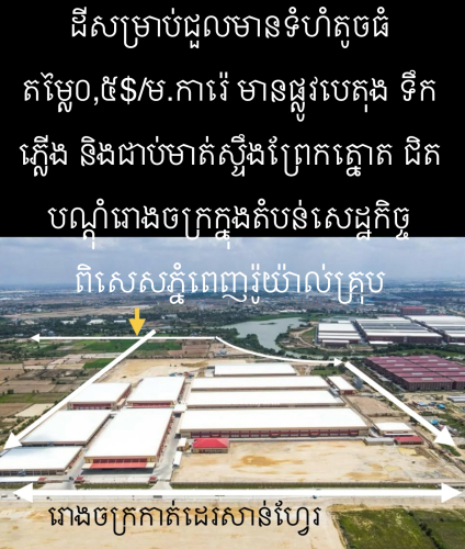 ដីសម្រាប់ជួលនៅតំបន់រោងចក្រ