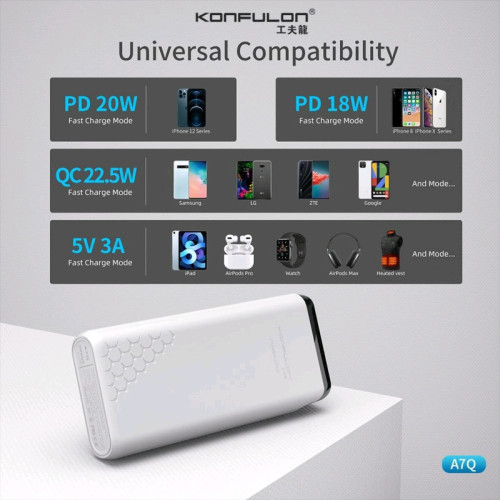 22.5w 20000mah powerbank type-c in& output