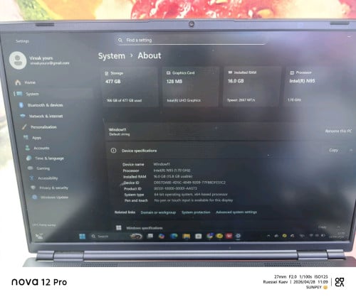 BOS-TECH CPU Intel(R) 1.7Ghz Ram16G, Storage512, Gradphic card128G,  Screen 15"5, លក់200