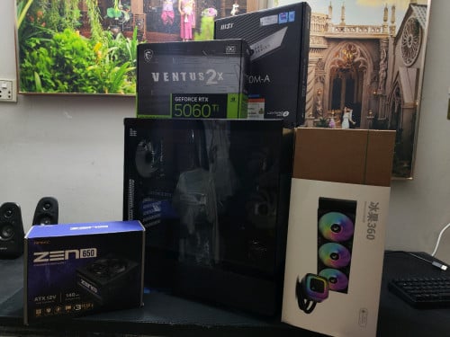 CPU I7-14700KFGPU RTX 5060Ti 8GRAM XPG 16GB 6000Mt M.2 1TB នៅធានា 1ឆ្នាំដល់3ឆ្នាំ