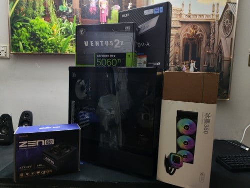 CPU I7-14700KFGPU RTX 5060Ti 8GRAM XPG 16GB 6000Mt M.2 1TB នៅធានា 1ឆ្នាំដល់3ឆ្នាំ