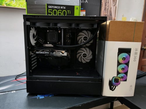 CPU I7-14700KFGPU RTX 5060Ti 8GRAM XPG 16GB 6000Mt M.2 1TB នៅធានា 1ឆ្នាំដល់3ឆ្នាំ