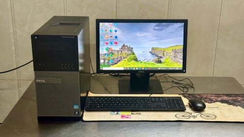Dell Optiplex7010 CPU Core i3-@3.4GHz Ram8GB SSD128GB HDD500GB 2គ្រាប់ Minitor 19inch