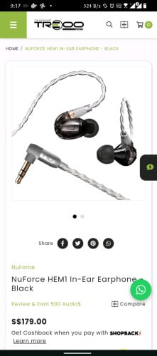 Iem Hem dynamic Nuforce