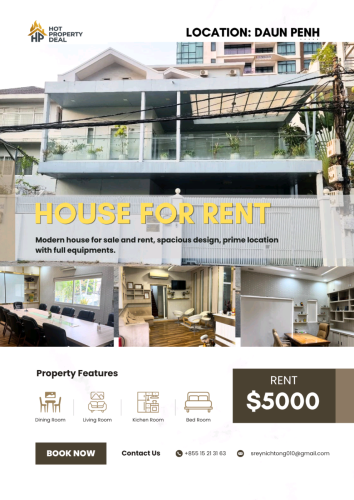 House for rent in Daun Penh