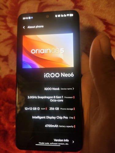 (លក់ហើយ)Iqoo neo6Chinaversion80$អេក្រង់zin120hzដាននិងអត់ដើរsceneឈីប Snapdragon 8gen1