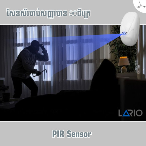 LARIO Kit | ឈុត ឧបករណ៍ចាប់សញ្ញា ការពារចោរគាស់ទ្វារ របង